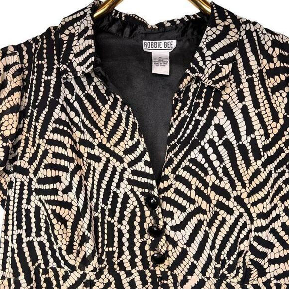 Robbie Bee Retro 40s Style Size 18 Dress Button Front Rockabilly Swing Dance - Picture 6 of 10